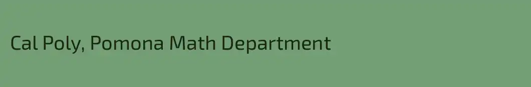 Cal Poly, Pomona Math Department